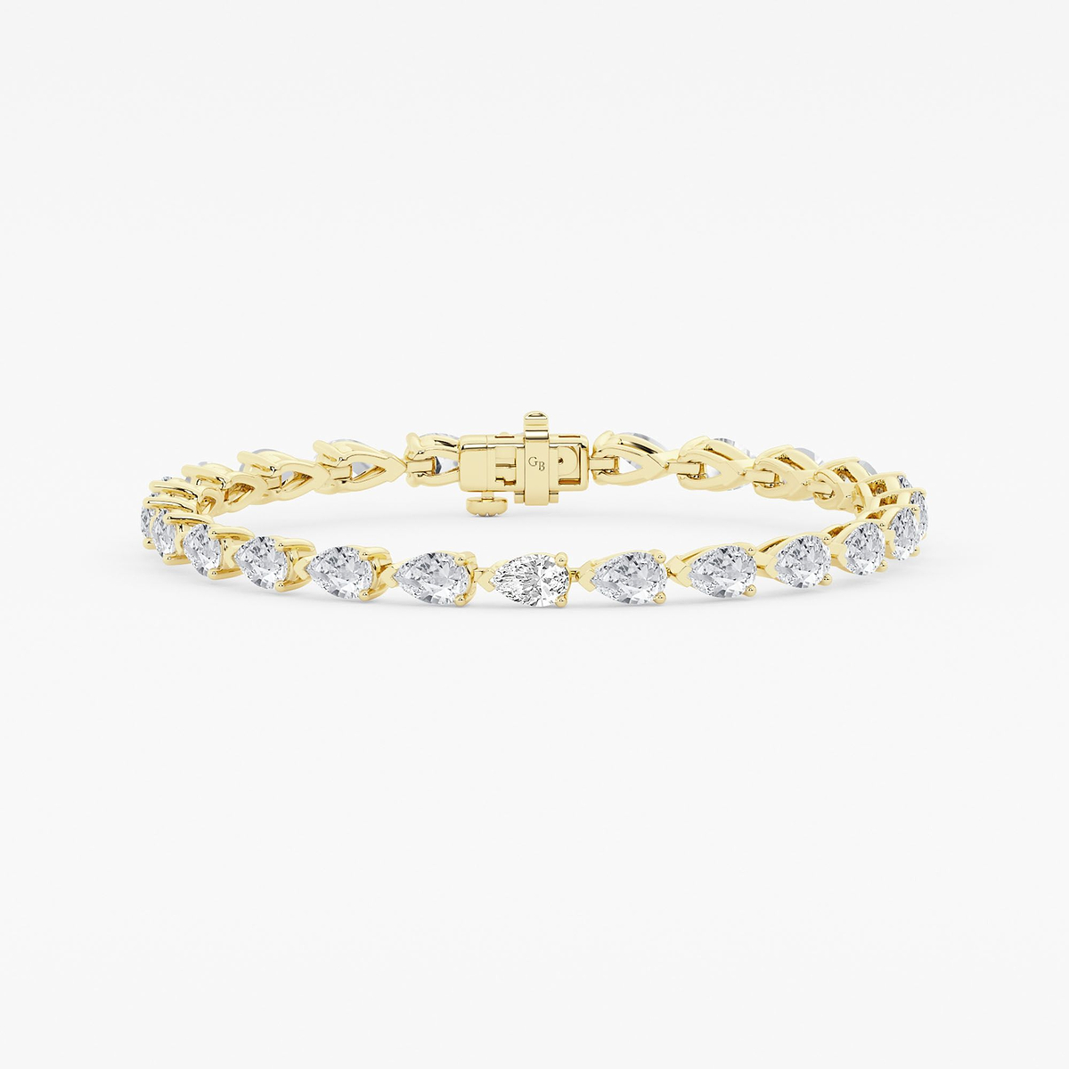 12 ctw Pear Lab Grown Diamond East-West Tennis Bracelet - 6.5 Inches